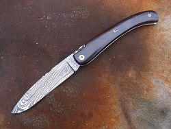 Double passant étui de ceinture en cuir pour couteaux L.LATASTE, couteau BECASSIER, couteau LOU PALOUMAYRE, couteau Le GRAAL et  couteau LE BAZADAIS. 