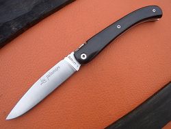 Couteau LOU PALOUMAYRE avec un manche en bois de cerf.