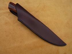 Couteau L.Lataste ébène/phacochère et damas avec son étui en cuir.
